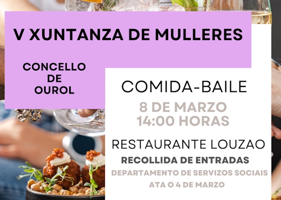 V Xuntaza de Mulleres Concello de Ourol: Comida-Baile